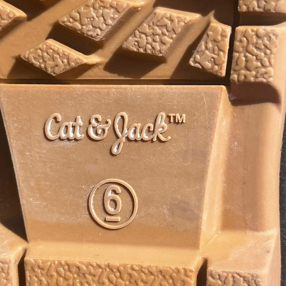 Cat & Jack Tan and Black Snow Boots